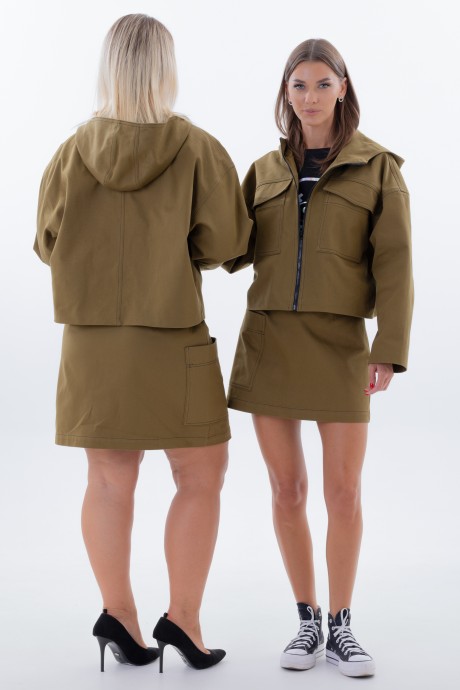 Юбка KIVVIWEAR 4337 02 хаки размер 42-58 #3