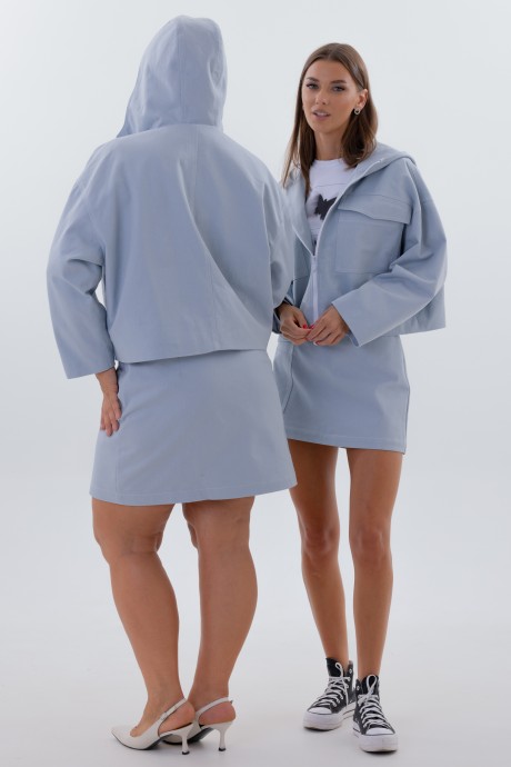 Юбка KIVVIWEAR 4337 03 голубой размер 42-58 #7
