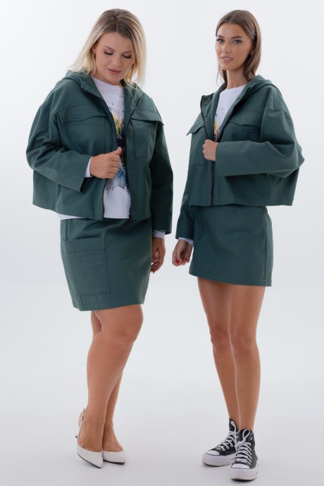 Юбка KIVVIWEAR 4337 04 изумруд размер 42-58 #1