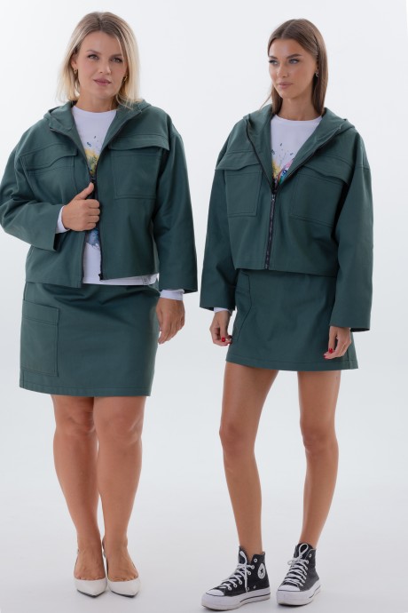 Юбка KIVVIWEAR 4337 04 изумруд размер 42-58 #4