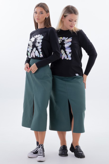 Юбка KIVVIWEAR 4338 04 изумруд размер 42-58 #1