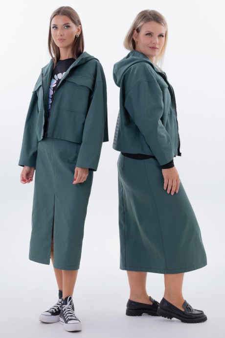 Юбка KIVVIWEAR 4338 04 изумруд размер 42-58 #6
