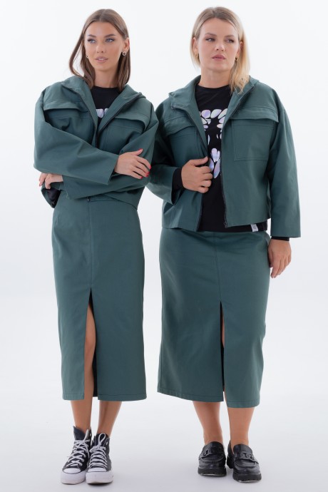 Юбка KIVVIWEAR 4338 04 изумруд размер 42-58 #7