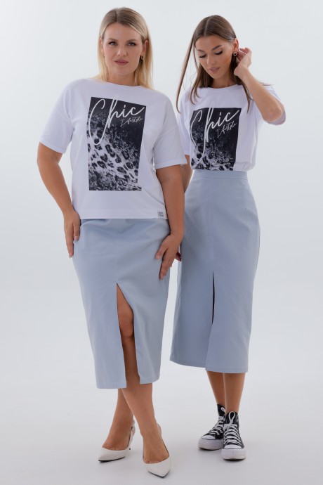 Юбка KIVVIWEAR 4338 03 голубой размер 42-58 #4