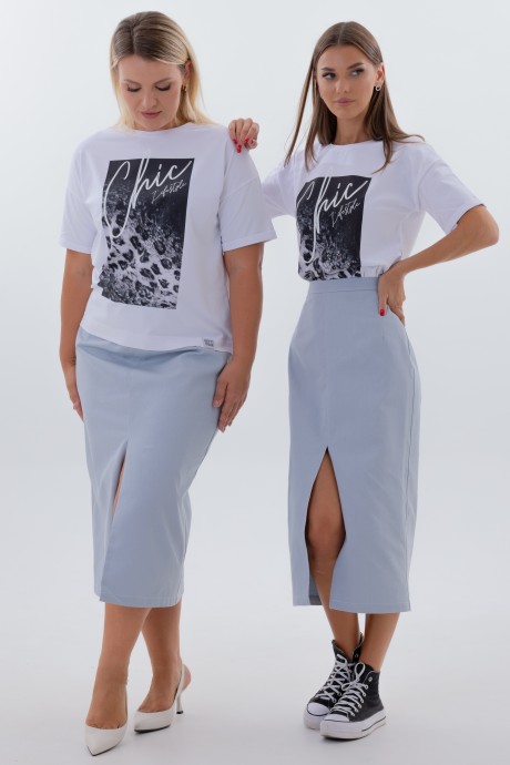 Юбка KIVVIWEAR 4338 03 голубой размер 42-58 #5