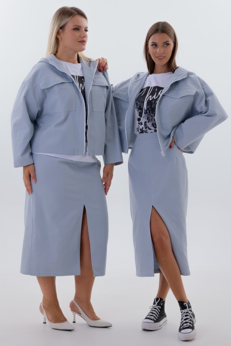 Юбка KIVVIWEAR 4338 03 голубой размер 42-58 #6