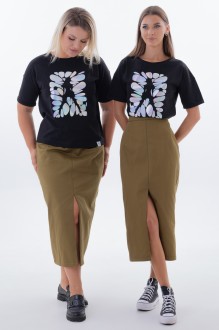 Юбка KIVVIWEAR 4338 02 хаки #1