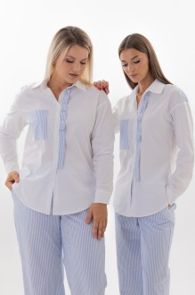 Блузка KIVVIWEAR 4340 03 белый, голубой #1
