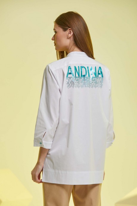 Рубашка ANDINA 102 белый-фольга размер 46-56 #5