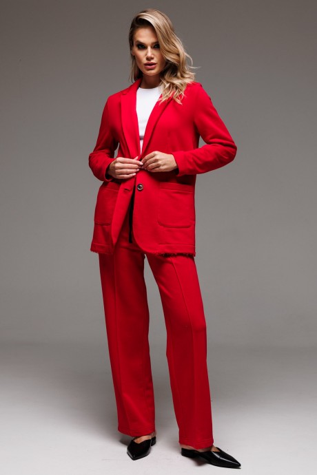 Жакет (пиджак) GO F4065/11-02 красный размер 42-52 #1