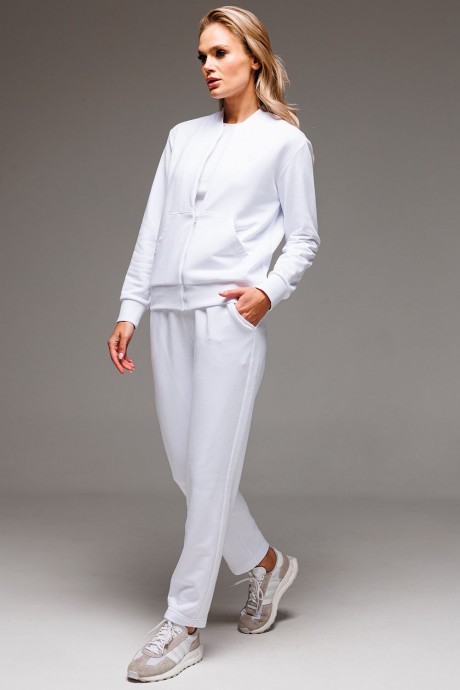 Спортивный костюм GO F3071/01-01 двойка белый размер 42-56 #2