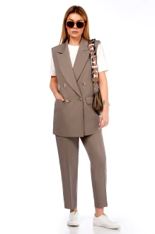 Брючный костюм LEANNA-STYLE 9024 двойка какао
