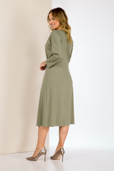 Платье КаринаДелюкс 314-1 оливковый размер 48-52 #5
