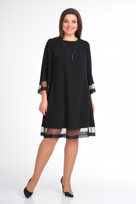 Платье КаринаДелюкс 55 черный размер 50-54 #2