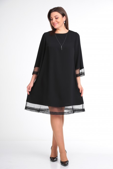 Платье КаринаДелюкс 55 черный размер 50-54 #3