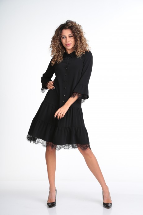 Платье КаринаДелюкс 1016 черный размер 44-48 #2