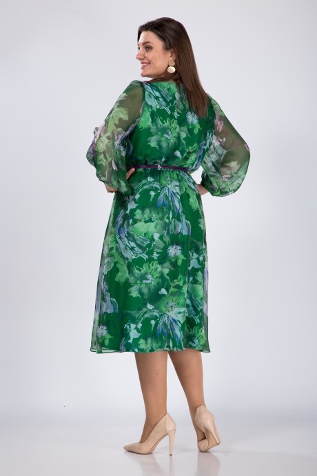 Платье КаринаДелюкс М-1068 зеленый размер 50-54 #5