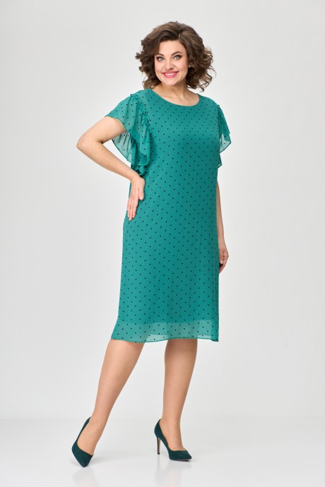 Платье КаринаДелюкс М-1082 бирюзовый размер 50-56 #2