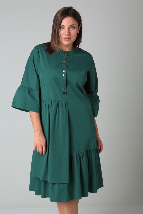 Платье КаринаДелюкс М-1056 изумруд размер 50-56 #2