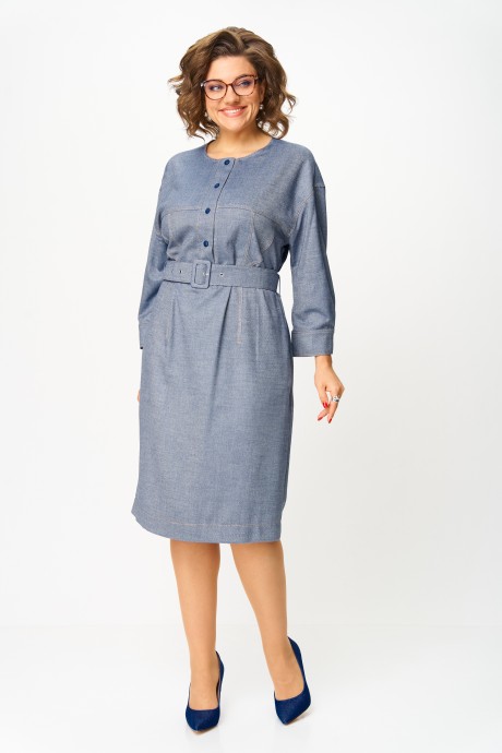 Платье КаринаДелюкс М-1369 деним размер 48-54 #3