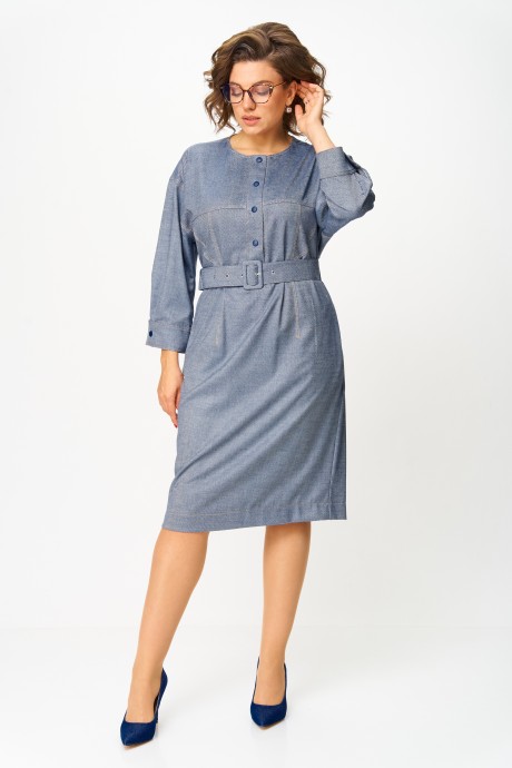 Платье КаринаДелюкс М-1369 деним размер 48-54 #4