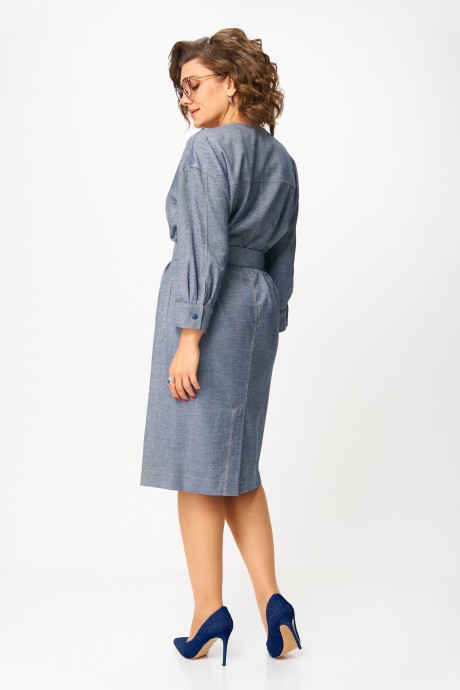 Платье КаринаДелюкс М-1369 деним размер 48-54 #5