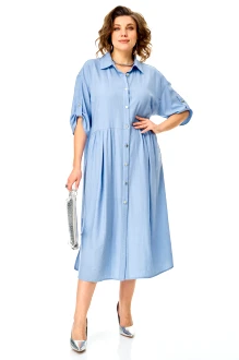 Платье КаринаДелюкс М-1443 голубое