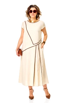 Платье КаринаДелюкс М-1430 бежевое