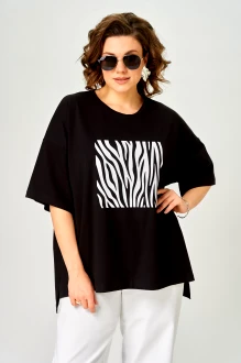 Джемпер (кофта) Larini 083 ONE SIZE черный, белый