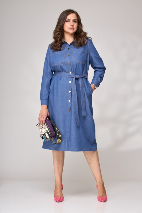 Платье ANDINA CITY 8001 синий размер 50-60 #2