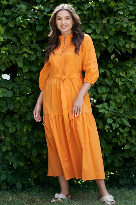 Платье ANDINA CITY 8011-23 оранжевый размер 46-62 #1