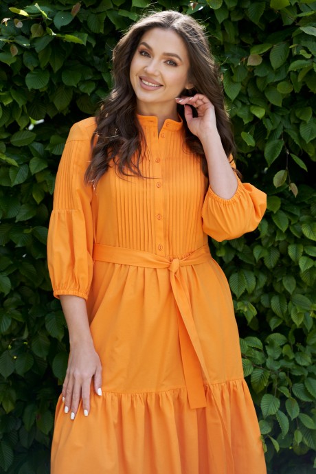 Платье ANDINA CITY 8011-23 оранжевый размер 46-62 #3