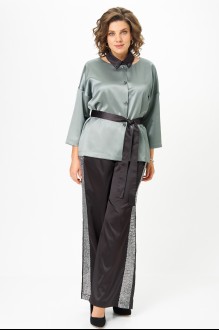 Брючный костюм ANDINA CITY 9092 двойка серый, чёрный
