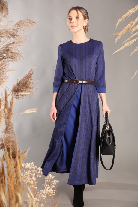 Платье LM ВИ 3091 синий размер 42-58 #3