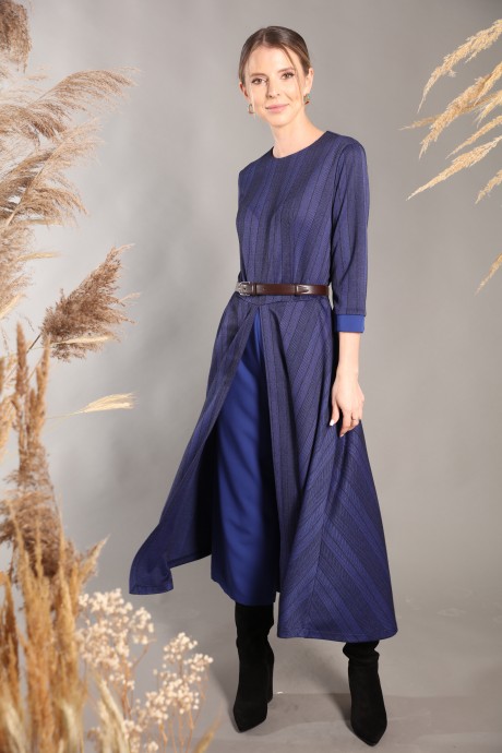 Платье LM ВИ 3091 синий размер 42-58 #4