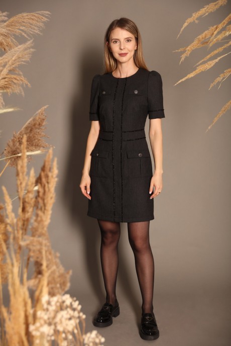 Короткое платье LM ВИ 3090 чёрный размер 42-58 #1