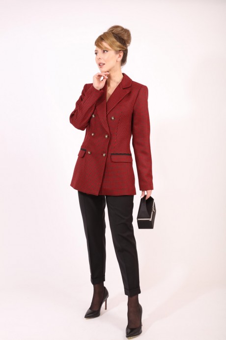 Жакет (пиджак) LM КТ 5409 красный размер 42-56 #4