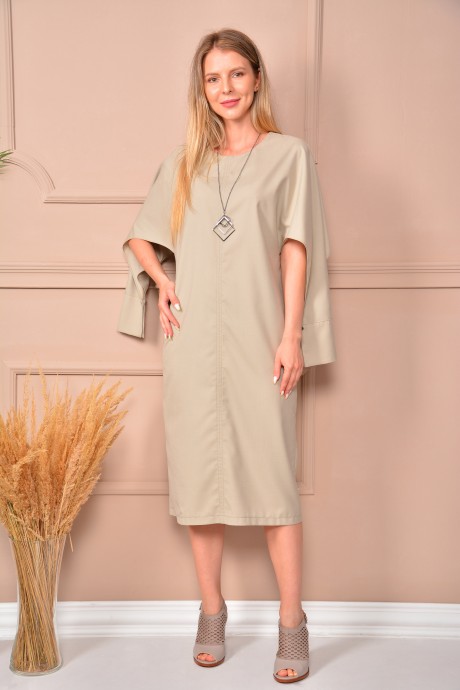 Платье LM 3072 серо-бежевый размер 42-56 #1