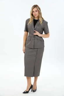 Юбочный костюм LM К1690170 серый