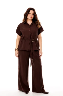 Брючный костюм ANIDEN 61113 двойка коричневый
