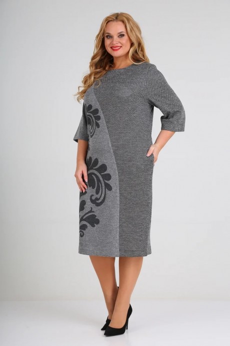 Платье Сибон 133 серый размер 60-64 #1