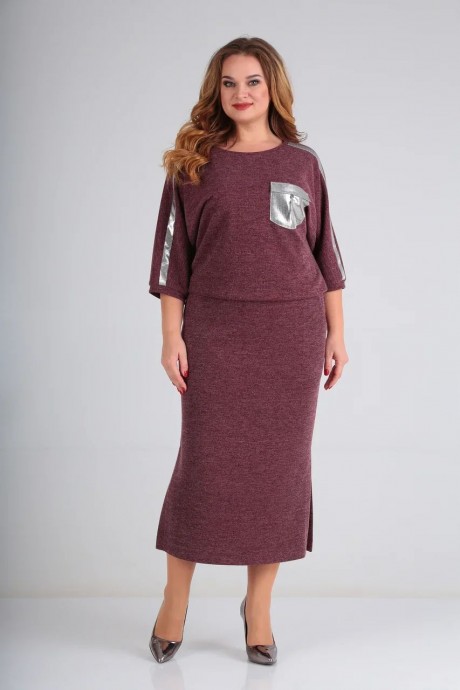 Платье Сибон 216 бордо размер 60-64 #1