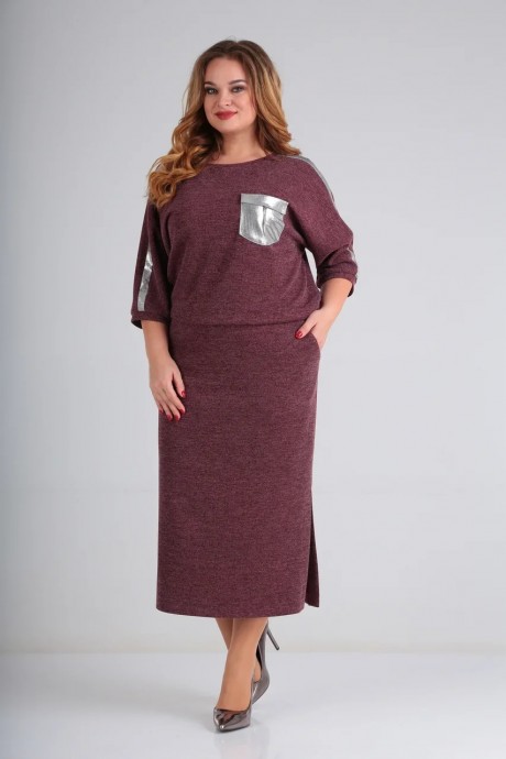 Платье Сибон 216 бордо размер 60-64 #2