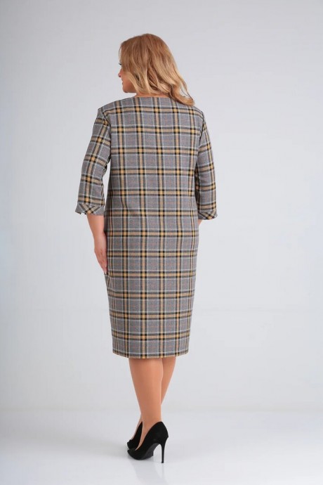 Платье Сибон 230 клетка размер 60-64 #4