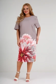 Платье Сибон 986 розовые цветы