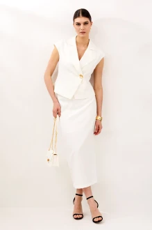 Юбочный костюм NIVARD 1002 -1  молочный