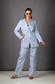 Брючный костюм Rosheli 1185 серо-голубой
