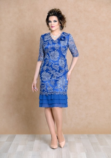 Вечернее платье Mira Fashion 4492 василёк размер 50-56 #1
