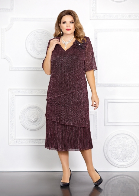 Вечернее платье Mira Fashion 4710 бордо размер 60-66 #1