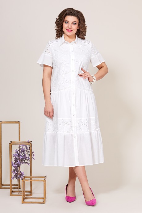Платье Mira Fashion 5275-5 белый размер 48-62 #1